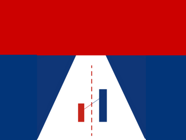 Obrazek podzielony na czerwoną i granatową część. Po środku granatowej części schemat białej dwoma prostokątami.