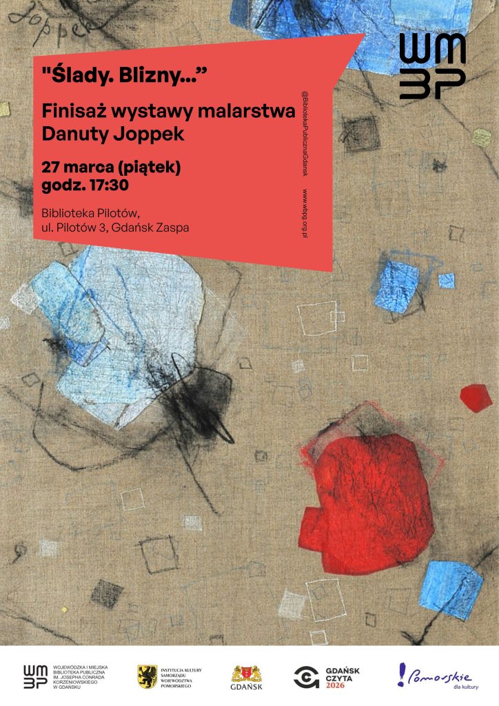 Plakat informujący o finisażu wystawy malarstwa Danuty Joppek