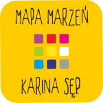 kolorowe kwadraty na żółtym tle