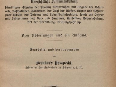 Strona tytułowa publikacji Bernharda Pompeckiego z 1887 r.