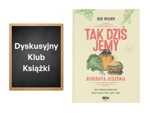 Okładka książki i tablica z napisem